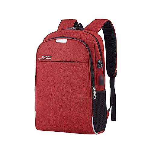 Mochila Notebook com Cadeado Anti Furto Lorben Saída Cabo Auxiliar USB Fone Ouvido GT6238 (VERMELHA)