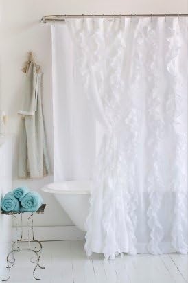 Amity Home Ruffled Shower Curtain