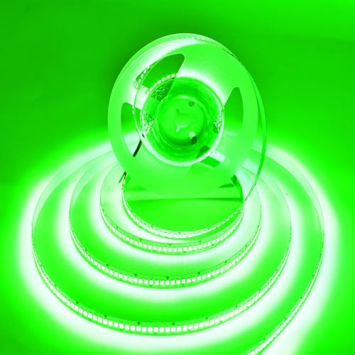 Image of SUYOOULIN LED Strip Lights, 27000LM AC110V /120V 50ft /15m SMD 2835 1200 LEDs Light Strips, High Voltage Flexible Waterproof IP44 LED Ribbon Lighting for Home Kitchen Decor(Green)
