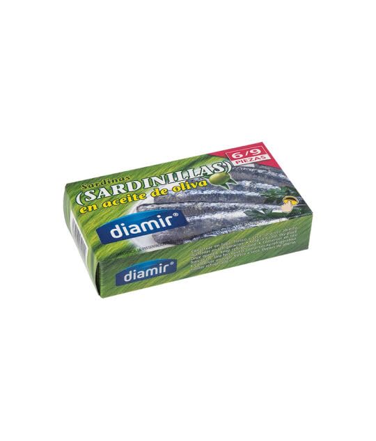 Sardine in olio d'oliva, pesce in scatola, 130 g x 24 lattine