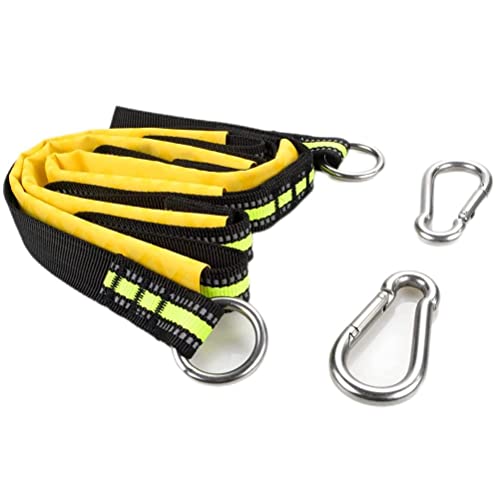 Tbest Bootsleiter Boots Strickleiter, 3 Stufen Marine Strickleiter Assistenz Einstiegsleiter Klappbar Strickleiter für Schlauchboote, Kajaks, Motorboote, Kanufahren
