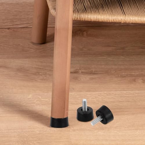 Ciieeo Deslizadores Ajustables para Patas de Muebles Tornillos M5 Base de Plástico Negro 20 Piezas Uso Doméstico y Profesional para Mesas, Sillas y Sofás