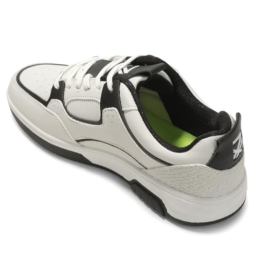 Image of Liberty LEAP7X JETSTEP-E Sneakers for Men - White & Green Sporty Casual Shoes | Memory Foam Cushioned Insole, Lightweight Lace-Up Sneakers for Walking, College, Travel & Casual Outings
