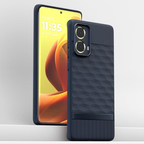 Image of Outlouders Back Cover for Moto G85 5G | TPU Soft Flexible Shockproof | Full Camera Protection Back Case (Blue)