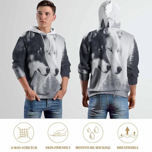 Pull de course décontracté et respirant à motif loup pour le sport - 6