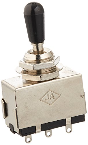 Kmise 1pcs 3 Way Pickup Selector Switch Chrome Guitar Box Toggle Black Knob