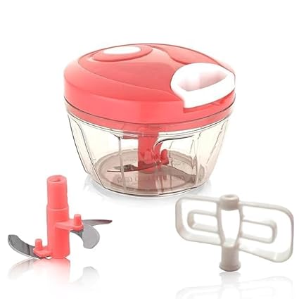 ZEE Unique Multipurpose Anti Slip Mini Handy and Compact Design Chopper Cutter Slicer with 3 Blades for Chopping Vegetables and Fruits