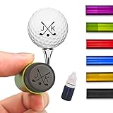 Srmgieenly Custom Golf Ball Stamp Gift Set – Personalized Marker with Refillable Ink, Color Box & Pouch – Summer Golf Essentials – Great Gift for Men, Women, Father's Day & Christmas 2025