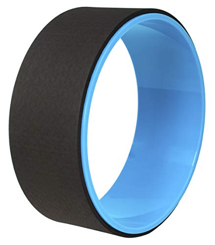 Fitvids Ruota per yoga per stretching, supporto confortevole per posizioni yoga e backbends, blu