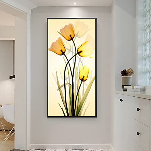 Kit Broderie Diamant Fleurs Jaunes 50x100cm, l'idée cadeau créative idéale