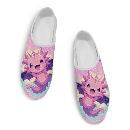 Womens Slip On Walking Loafers Lightweight Mesh Shoes Elastic Open Back House Casual Shoe Size 6-13.5 White Sole2