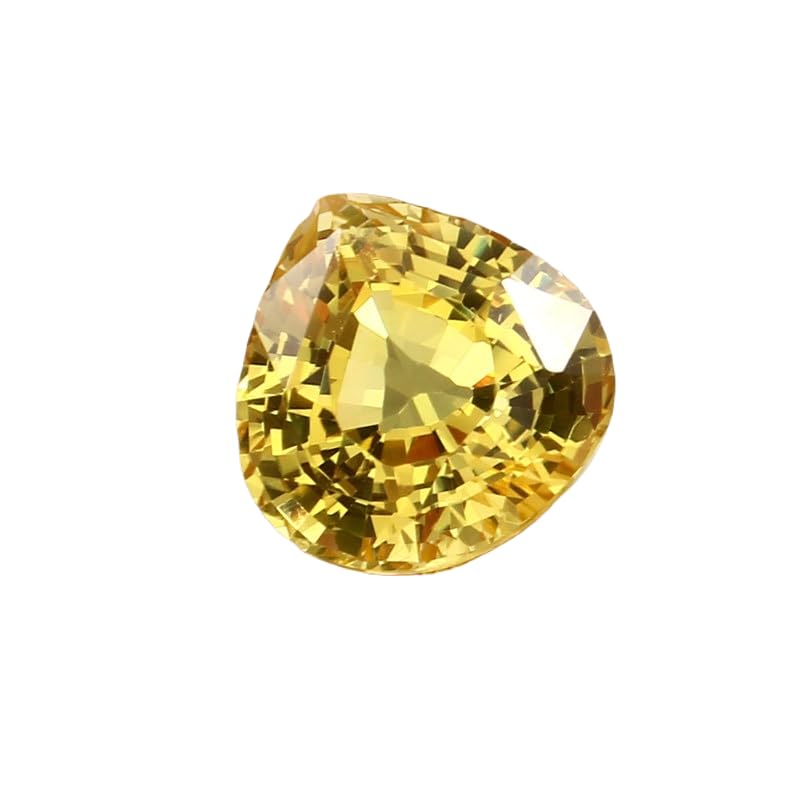 Saphir jaune en cœur de 12mm pour fabriquer votre bague de fiançailles