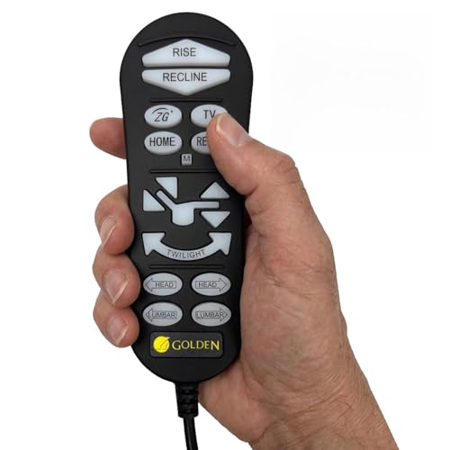 AlveyTech Golden Lift Chair Remote Replacement with Twilight Positioning PR515-16-Button Ultra Comfort Lift Chair Remote - Easy-to-Use Secure Pin Connection for Lumbar Head Footrest - ZK3100-C5M