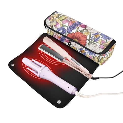Bolso de Viaje para Herramientas Capilares con Almohadilla Resistente al Calor, Protector contra el Polvo para Planchas, Rizadores y Estilizadores de Cabello miniatura 2