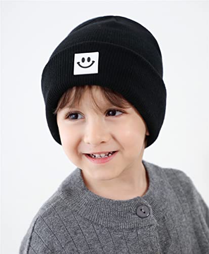 Baby Winter Hat Soft Warm Knitted Beanie Hat with Cute Smile Face Beanie Cap for Boys Girls4