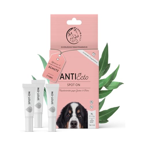 Annimally Floh- und Zeckenschutz Spot ON für Hunde - Effektives Zeckenmittel für Hunde, 3 Monate Langzeitschutz Flohmittel & Zeckenschutz - (30-50kg)