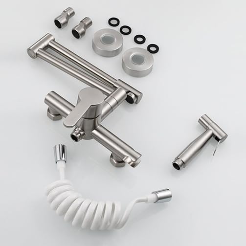 Robinet mural cuisine avec pistolet pour simplifier la vaisselle quotidienne