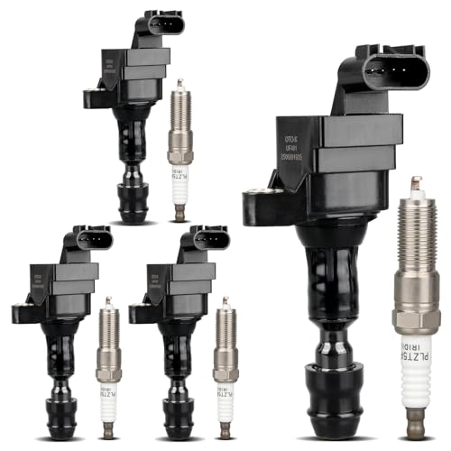 OTO-K Ignition Coil Pack and Iridium Spark Plugs Compatible with