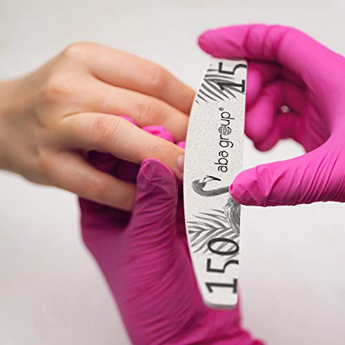 Aba Group Profi-Nagelfeile Halbmond in sicherer Verpackung, für Gel- und Acryl-Nägel, ideal für natürliche Maniküre… – Bild 8