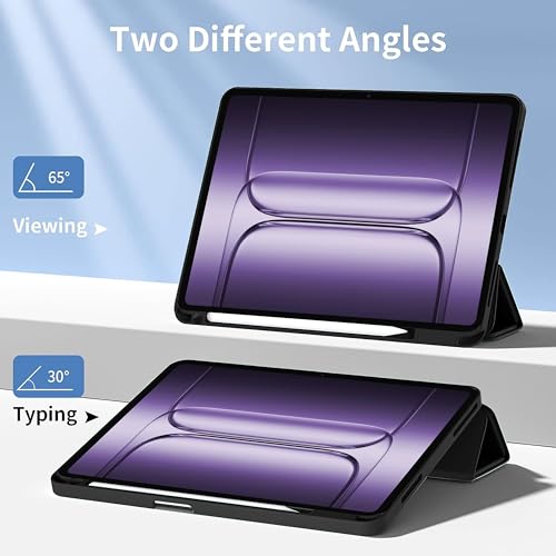 Image of TGK Case for OnePlus Pad 3 13.2 inch Tablet, Pad 2 Pro, Pad 4 Pro Case Trifold Smart Stand Cover (Black)