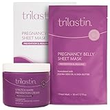 TriLASTIN Stretch Mark Cream & Belly Mask Bundle – Complete Pregnancy Stretch Mark Care