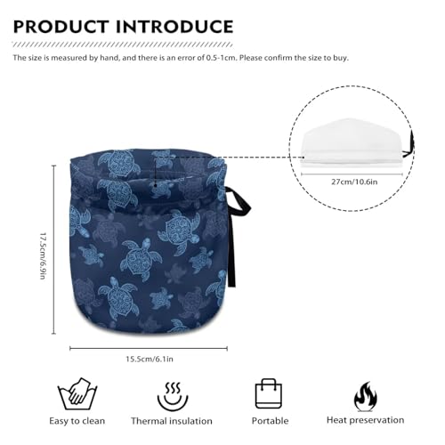 Image of Sea Turtle Insulated Kettle Cover for Kitchen Tea Cozies to Keep Tea Warm, Teapot Cozy Breakfast Warmer for Home Indoor Table Decorations