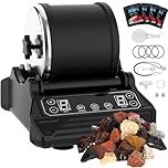 Rock Tumbler Kit Barrel Rock Tumbler for Adults Kids Rock Polisher Tumbler Kit LCD Display 9-Speed Motor 9-Day Timer Complete STEM Science Hobby Kit Includes Rough Gemstones 4 Polishing Grits