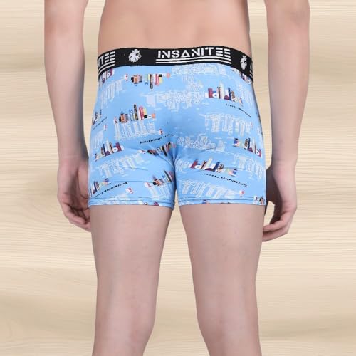 Image of Men's Nylon Stretch Printed Trunk | Ultra-Soft, Breathable Innerwear for Men | Stylish & Supportive Fit