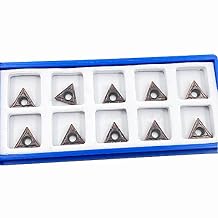 10PCS TCMT21.51 Triangle Turning Carbide Inserts TCMT Code PVD Coated Insert Used for Steel Stainless Iron Cast Iron for STFCR/L STGCR/L STACR/L Lathe Turning Tool Cut-Off Holder TCMT110204 MM25