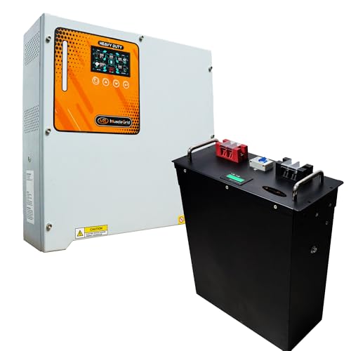 Image of MuscleGrid Solar Star 4KW Heavy Duty Solar Hybrid Inverter and 120AH 24V Smart Lithium Battery Combo