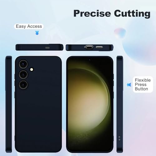 Image of Back Cover for Samsung Galaxy S23 Plus 5G | Full Camera Protection | Premium Liquid Silicon Case | Flexible Bumper Case for Samsung Galaxy S23 Plus 5G (Dark Blue)
