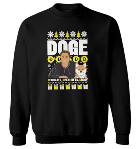 Doge: Decorate, Open Gifts, Enjoy - Meme Toddler Fleece Crewneck Sweater
