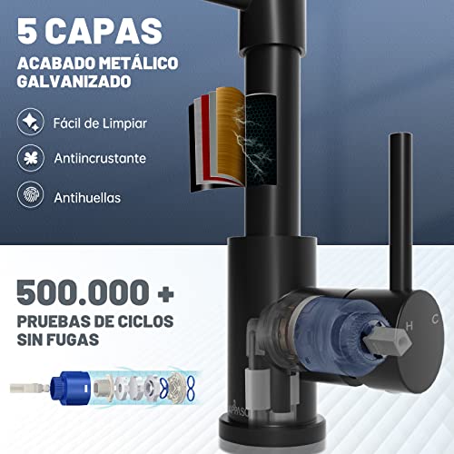 La mejor comparación de Grifería para Cocina negra mate - los mas comprados. 2 Imagen adicional