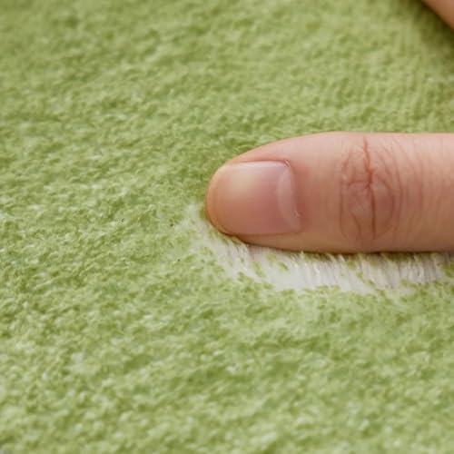 Tapis rond vert moderne minimaliste doux et moelleux salon 120x120