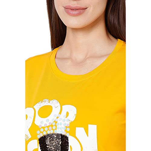 Image of Spykar Women's Printed Slim FIt T-Shirt