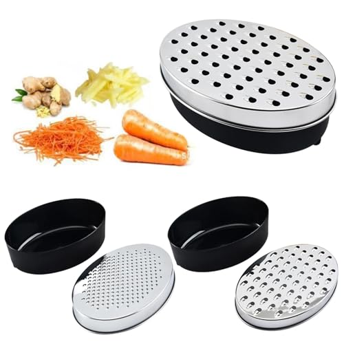 Rallador de Queso con Contenedor Acero Inoxidable 3 Piezas miniatura 3