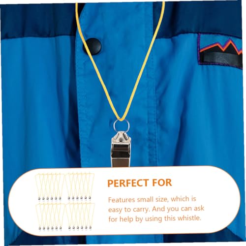 Whistles de supervivencia de acero inoxidable 24 pcs miniatura 7