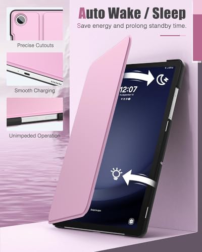 Image of MoKo Case for Samsung Galaxy Tab A9+ /A9 Plus 11 inch 2023, Slim Hard Back Shell Protective Cover Case with Viewing Stand & Auto Wake /Sleep for Galaxy Tab A9+ Tablet SM-X210 /SM-X216 /SM-X218, Pink