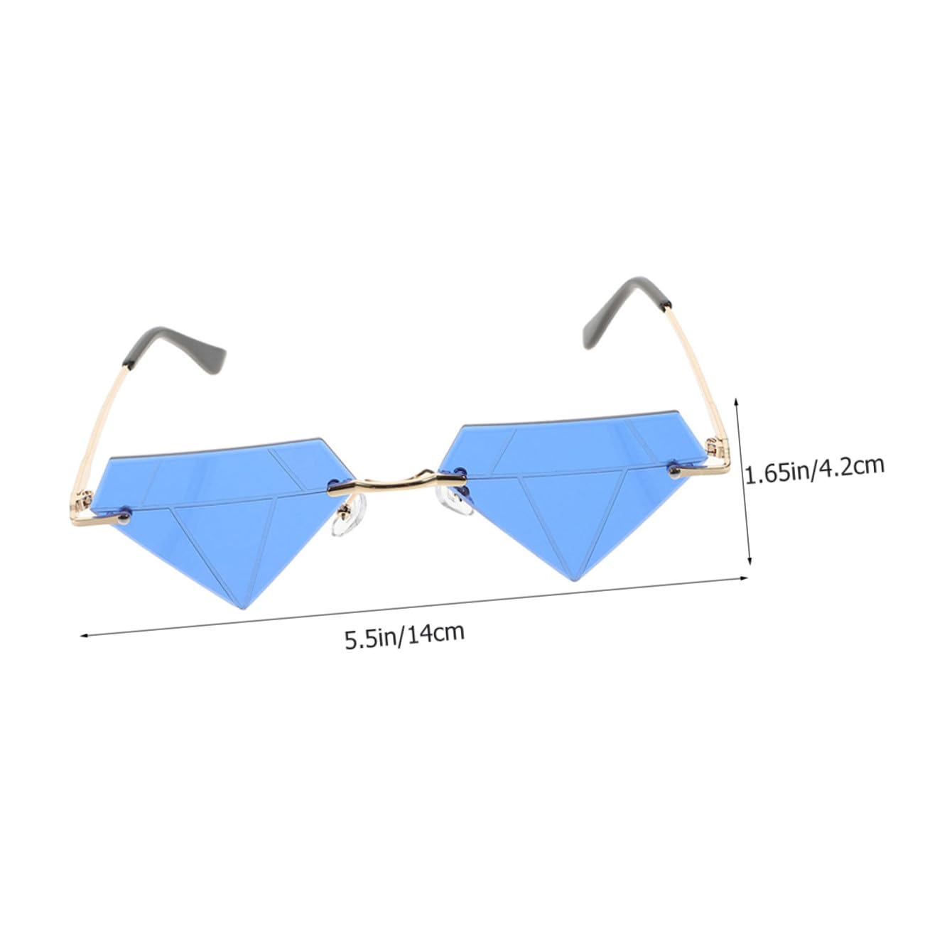 GALPADA 8 Stück Diamant Brille Party Brille Für Erwachsene Randlose Brille Für Herren Klare Brille Vintage Brille Herren Brille Herrenmode Festival Brille Herren
