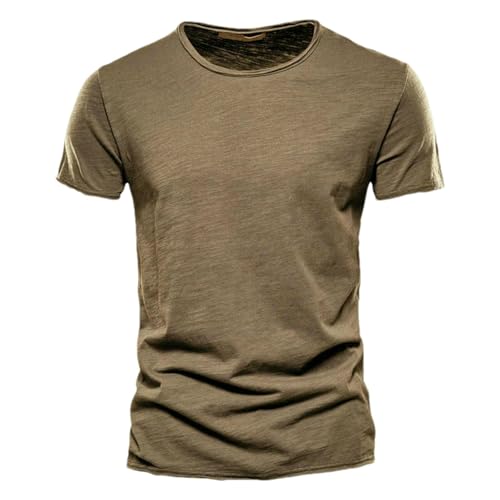 T-shirt en coton pour hommes à col rond et manches courtes