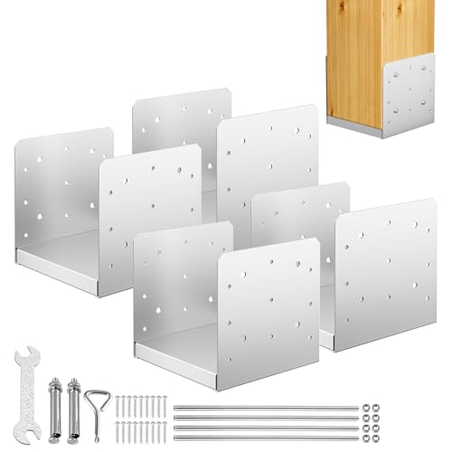 FMhotu 8x8 Post Base 4-Pack