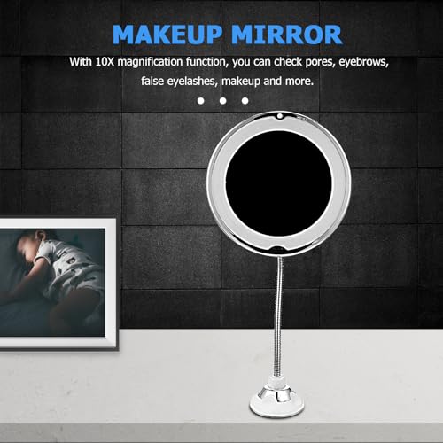 Espejo de maquillaje ibasenice con luz LED y aumento 10x miniatura 6