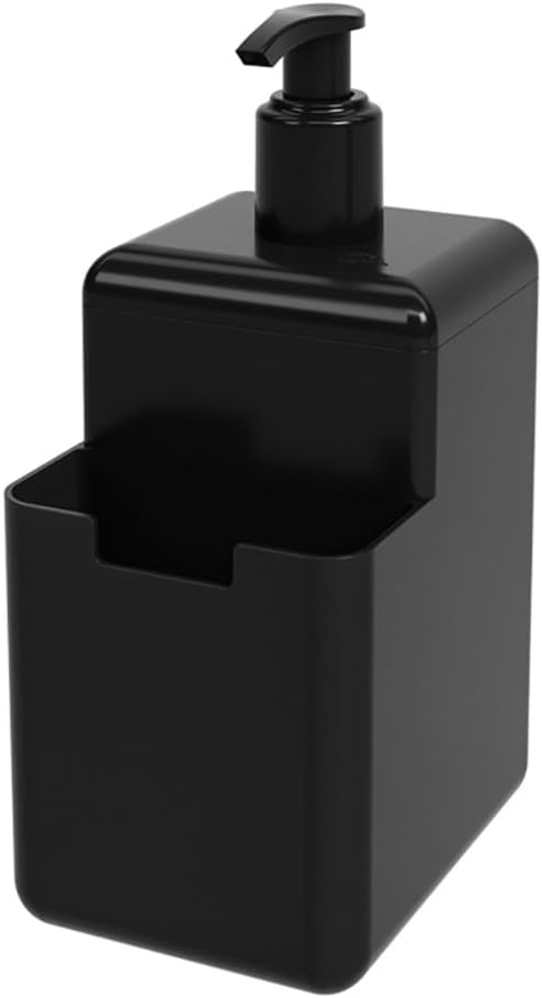Coza - Dispenser para Detergente e Esponja 500ml Single - Preto - imagem ilustrativa