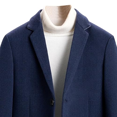 Men's Chic Woolen Blazers Relaxed Seasonal Modern Suit Jacket Trendy Classic Sport Coat3