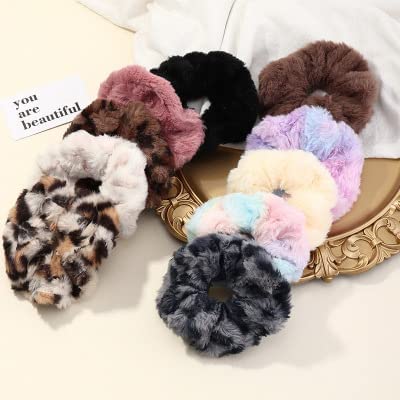 Hivata Hair Scrunchies Rubber Bands Fur Fuzzy Elastic Hair Bands for Girls & Women Cute Ponytail Holders Pompom Ball & Hair Accessories Assored Color (Pack of 10) (B0CFHVRW4D) Amazon Price History, Amazon Price Tracker