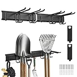 Garage Tool Organizer Wall Mount, Garden Tool Organizer with Adjustable Hooks for Garage Storage and Organization (Normal)