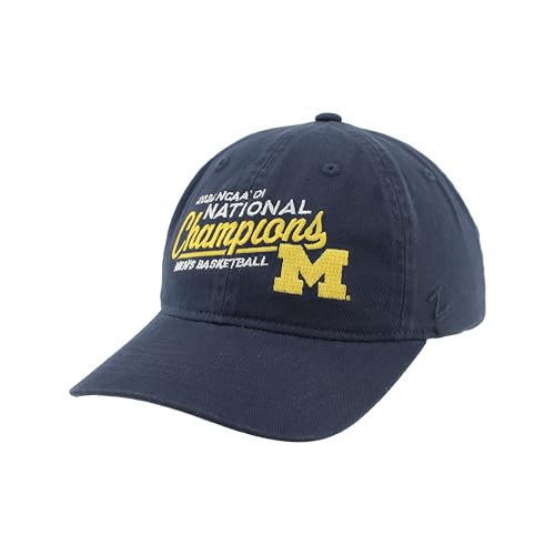 NCAA Officially Licensed Michigan Wolverines Mens Basketball National Champs 2026 Adjustable Hat Dunk