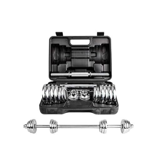COTEN Mancuernas Set 2pcs Acero Dumbbell Inicio Hombres Dual-Chapado de Acero Puro con Mancuernas con Barra 2 en 1 Diseño Equipo de Deportes Pesas y Mancuernas (tamaño : 15kg)