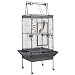 Yaheetech 68'' Wrought Iron Select Rolling Large Bird Cages for African Grey Parrots Cockatiels Parakeets Green Cheeked Conure Lovebirds Budgies Finches Play Top Bird Cage with Stand