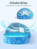Hikiddy Planschbecken mit Schatten:47 Zoll Pop-Up Splash Pool mit Schatten für Sommer Strand Garten (Blau, 47 Zoll)